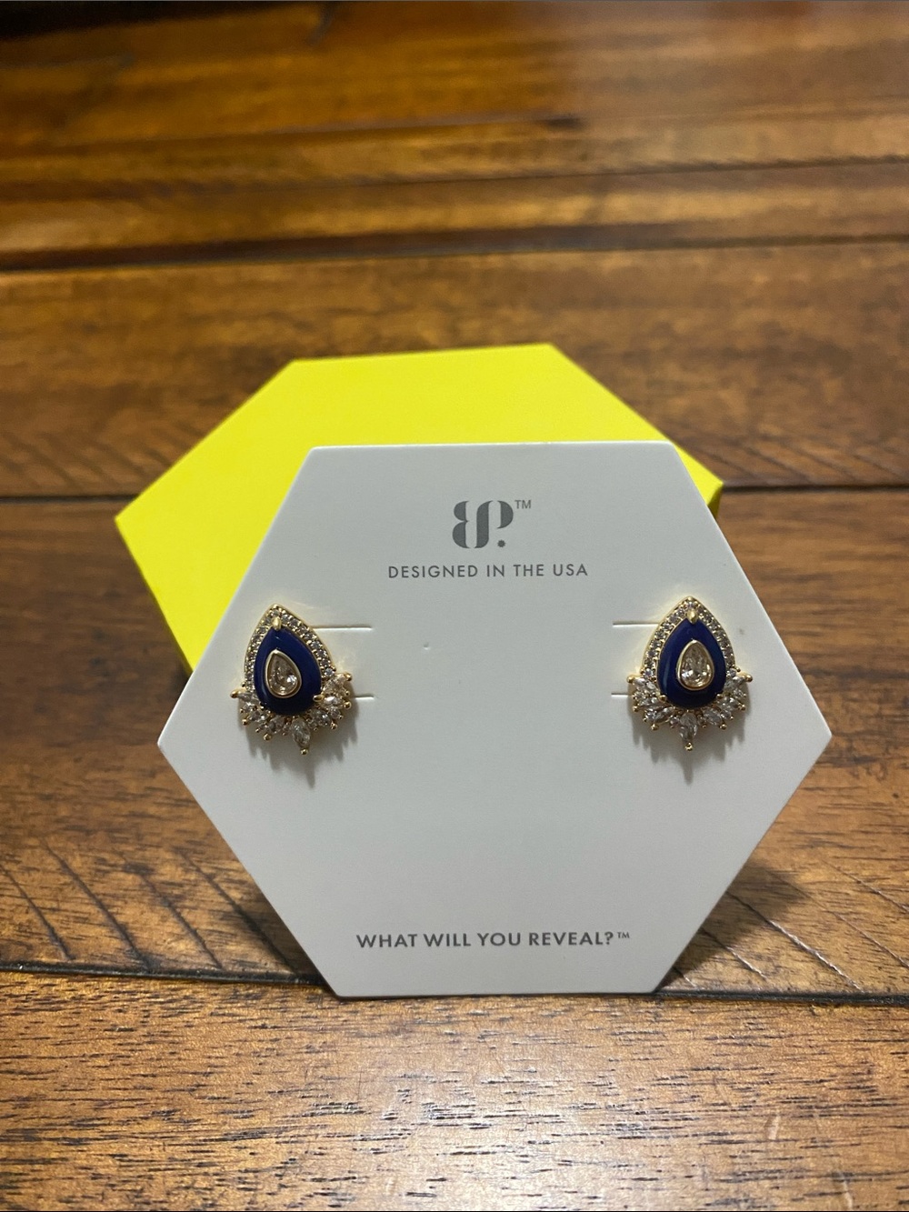 Bomb Party OG Originals Earrings - Lapis Magnesite Gold Plating